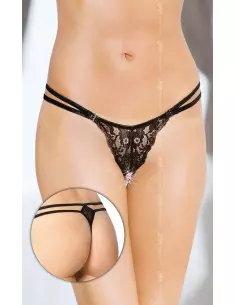 Pántos Tanga 2444 - Fekete S/L Női fehérneműk Softline