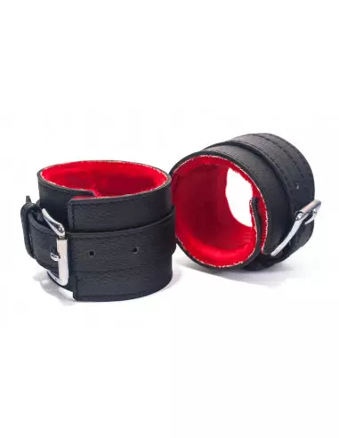 Hand Cuffs Grain Leather Black/Red Bilincs Bilincsek - Kötözők Devil Sticks