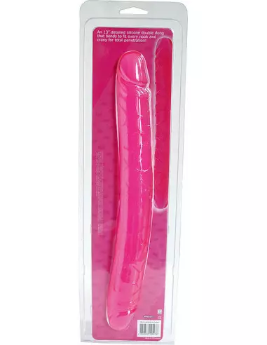 Double Dong Pink Clear Soft Dildó Dongok - Dildók Seven Creations