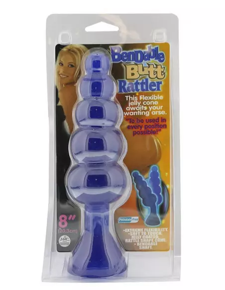 Bendable Butt Rattler Blue Fenékdugó Fenékdugók Nmc