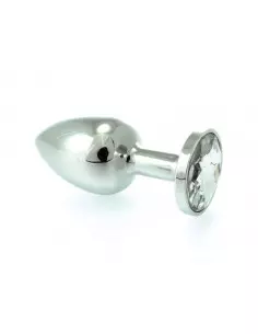 Butt Plug Small Metal With Crystal Clear Fenékdugó Fenékdugók Rimba