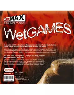 SexMAX WetGAMES PVC Ágynemű 180 x 220 cm Fekete PVC ágyneműk Joydivision