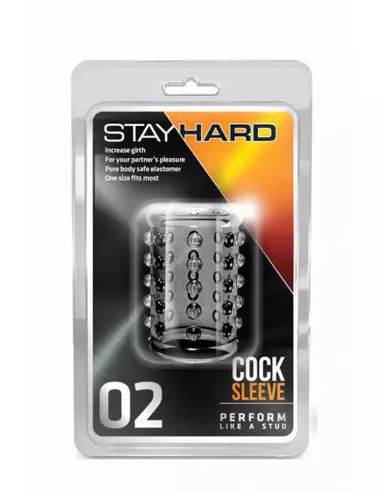 Stay Hard Cock Sleeve 02 Clear Péniszgyűrű Péniszgyűrűk - Mandzsetták Blush