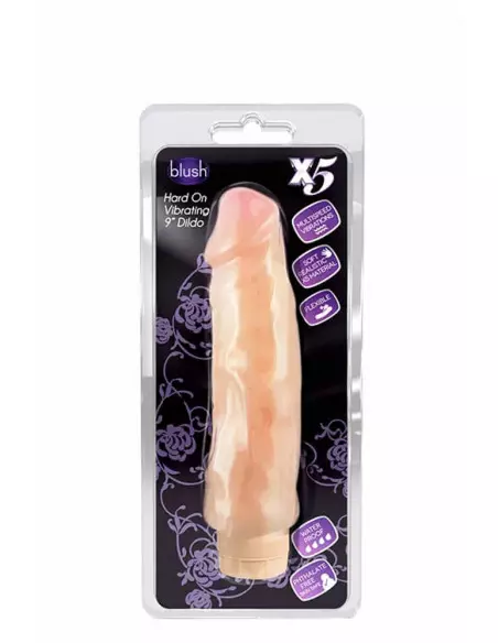 X5 Hard On Vibrating 9inch Dildo Vibrátor Realisztikus vibrátorok Blush