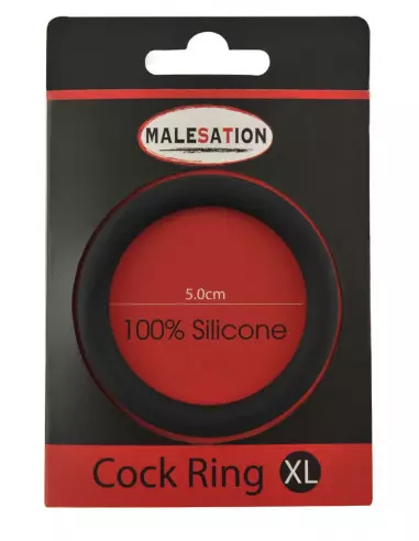 Malesation Silicone Black XL Péniszgyűrű Péniszgyűrűk - Mandzsetták Malesation