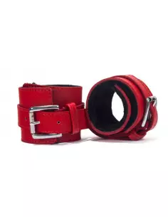 Hand Cuffs Grain Leather Red/Black Bilincs Bilincsek - Kötözők Devil Sticks