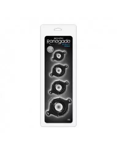 Renegade Vitality Rings Black Péniszgyűrű Péniszgyűrűk - Mandzsetták NS Toys