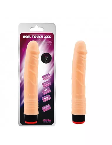 Real Touch 9 inch Vibe Cock Flesh Vibrátor Realisztikus vibrátorok Chisa Novelties