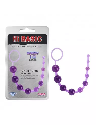 Sassy Anal Beads Purple Anál Golyósor Golyósorok Chisa Novelties