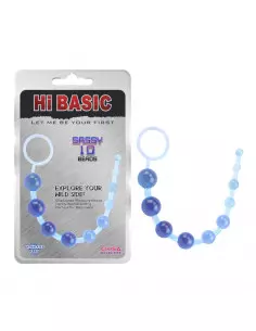 Sassy Anal Beads Blue Anál Golyósor Golyósorok Chisa Novelties