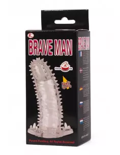 Brave Man Penis Sleeve Clear 1 Péniszköpeny Péniszköpenyek - Hosszabítók Debra