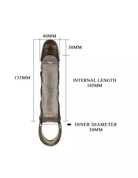 Penis Extended Sleeve Smoke Péniszköpeny Péniszköpenyek - Hosszabítók Debra