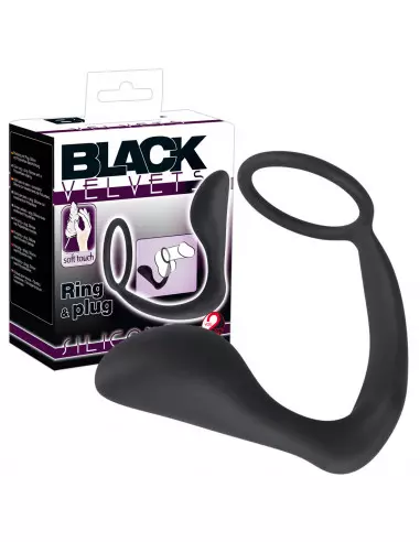 Black Velvets Ring & Plug Péniszgyűrű Péniszgyűrűk - Mandzsetták You2Toys