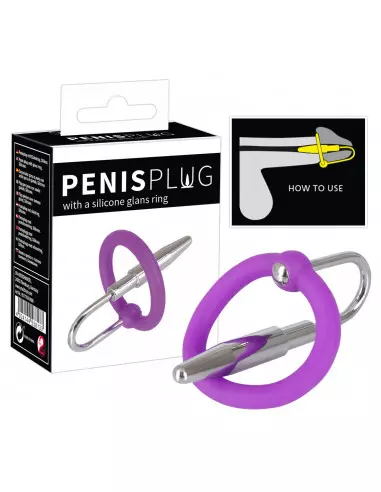 Penis Plug + Silicone Glans Ring Hugycső Tágító Kiegészítők You2Toys