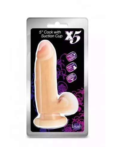 X5 5 inch Cock With Suction Cup Dildó Dongok - Dildók Blush
