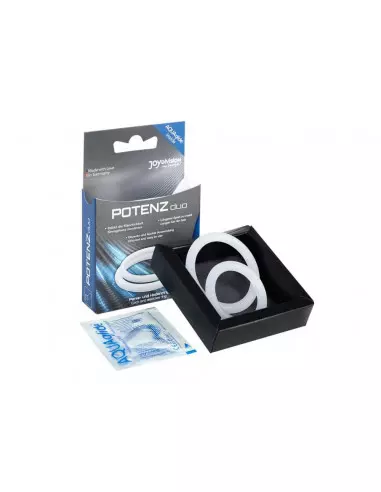 POTENZduo Transparent Size M Péniszgyűrű Péniszgyűrűk - Mandzsetták Joydivision