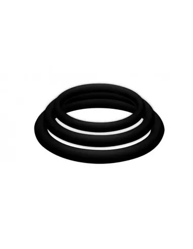 POTENZplus Black 3er Mix (S, M, L) Péniszgyűrű Péniszgyűrűk - Mandzsetták Joydivision