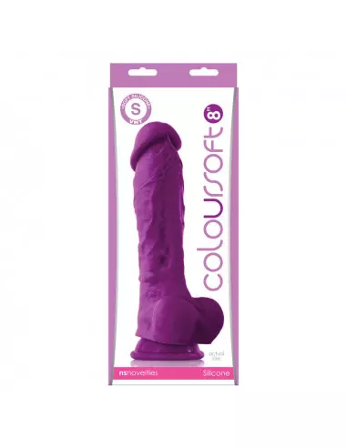ColourSoft 8 inch Soft Dildó Purple Dongok - Dildók NS Toys