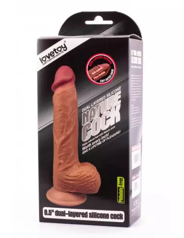 8.5 inch Dual-Layered Silicone Dildó Dongok - Dildók Lovetoy