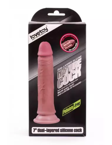 7" Dual-Layered Silicone Nature Cock Flesh Dildó Dongok - Dildók Lovetoy