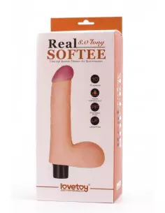 8" Real Softee Dildo Vibrátor 4 Realisztikus vibrátorok Lovetoy