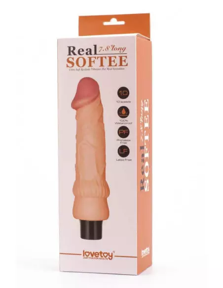 7.8" Real Softee Dildo Vibrátor 2 Realisztikus vibrátorok Lovetoy
