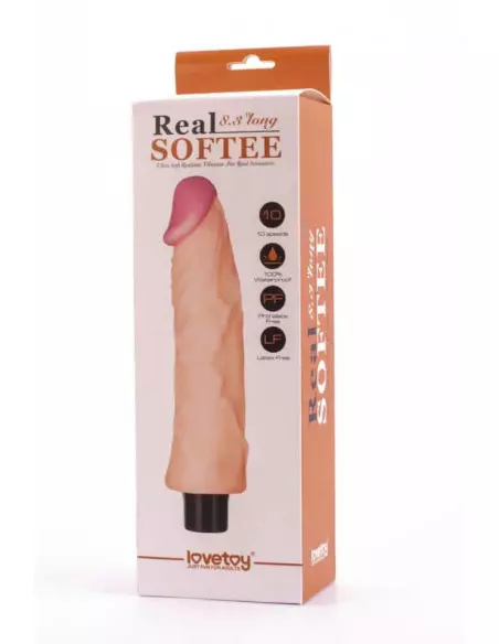 8.3" Real Softee Dildo Vibrátor 3 Realisztikus vibrátorok Lovetoy