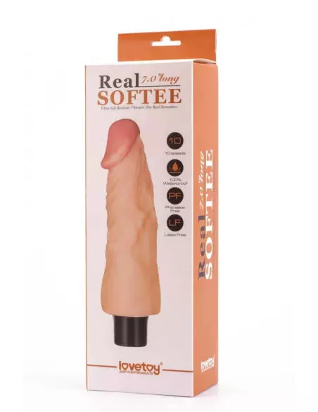 7" Real Softee Dildo Vibrátor 1 Realisztikus vibrátorok Lovetoy