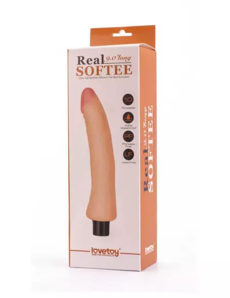 9" Real Softee Dildo Vibrátor 5 Realisztikus vibrátorok Lovetoy
