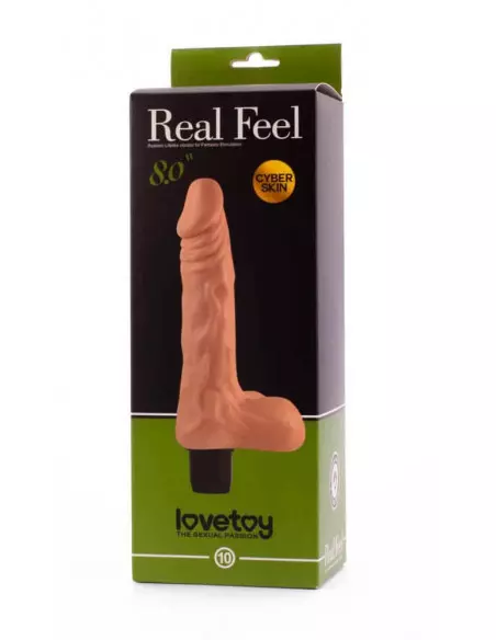 8" Real Feel Cyberskin Vibrátor 10 Realisztikus vibrátorok Lovetoy