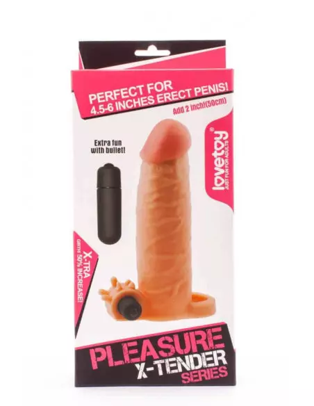 Pleasure X-Tender Vibrating Penis Sleeve 1 Péniszköpeny Péniszköpenyek - Hosszabítók Lovetoy