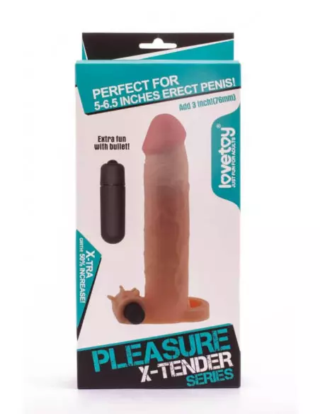 Pleasure X-Tender Vibrating Penis Sleeve 5 Péniszköpeny Péniszköpenyek - Hosszabítók Lovetoy