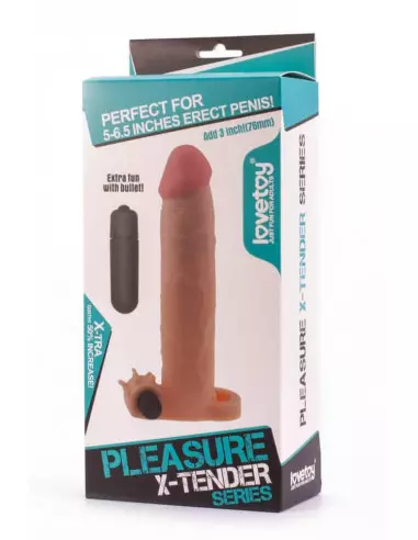 Pleasure X-Tender Vibrating Penis Sleeve 5 Péniszköpeny Péniszköpenyek - Hosszabítók Lovetoy