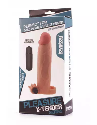 Pleasure X-Tender Vibrating Penis Sleeve 6 Péniszköpeny Péniszköpenyek - Hosszabítók Lovetoy
