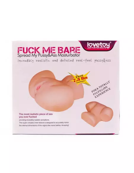 Fuck Me Bare Perfect Pussy&Ass Maszturbátor Férfi maszturbátorok Lovetoy