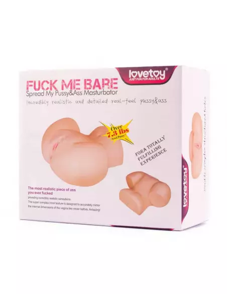 Fuck Me Bare Perfect Pussy&Ass Maszturbátor Férfi maszturbátorok Lovetoy