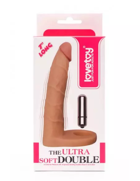The Ultra Soft Double-Vibrating 3 Felcsatolható Dildó Felcsatolható eszközök Lovetoy