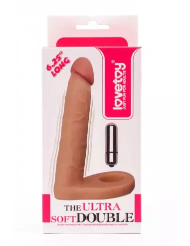 The Ultra Soft Double-Vibrating 2 Felcsatolható Dildó Felcsatolható eszközök Lovetoy