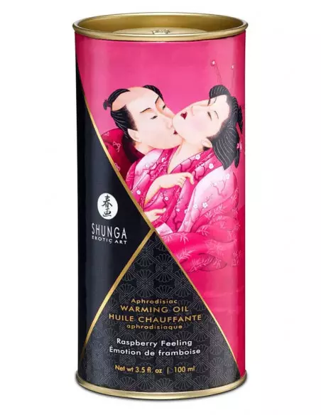 Aphrodisiac Oils Raspberry Feeling Masszázsolaj 100 ml Masszázsgyertyák és olajok Shunga