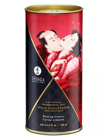 Aphrodisiac Oils Blazing Cherry Masszázsolaj 100 ml Masszázsgyertyák és olajok Shunga