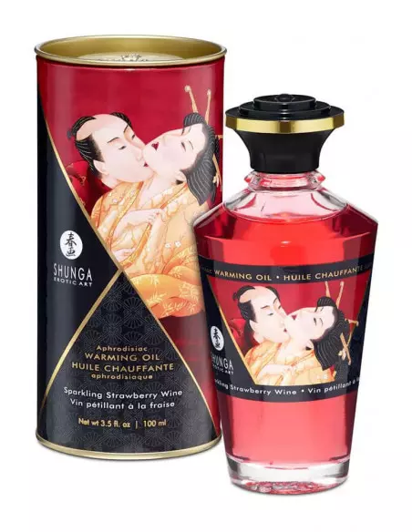 Aphrodisiac Oils Sparkling Strawberry Wine Masszázsolaj Masszázsgyertyák és olajok Shunga Aphrodisiac Oils Sparkling Strawberry Wine Masszázsolaj Masszázsgyertyák és olajok Shunga