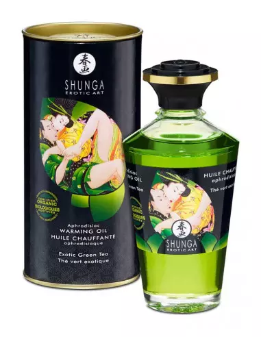 Aphrodisiac Oils-Organica Exotic Green Tea Masszázsolaj 100 ml Masszázsgyertyák és olajok Shunga