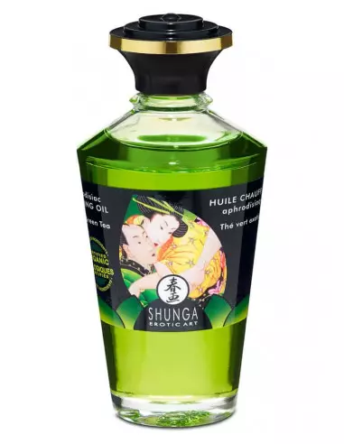 Aphrodisiac Oils-Organica Exotic Green Tea Masszázsolaj 100 ml Masszázsgyertyák és olajok Shunga