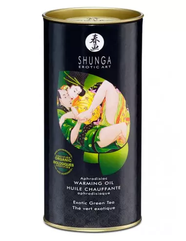 Aphrodisiac Oils-Organica Exotic Green Tea Masszázsolaj 100 ml Masszázsgyertyák és olajok Shunga
