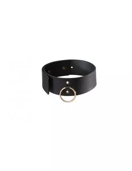 Maze Wide Choker With Leash Black Nyakörv Pórázzal Nyakörv és póráz Bijoux Indiscrets