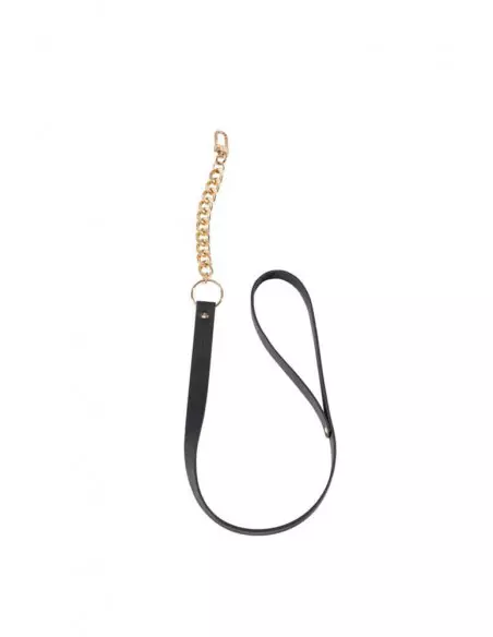 Maze Wide Choker With Leash Black Nyakörv Pórázzal Nyakörv és póráz Bijoux Indiscrets