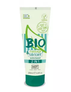 HOT BIO Masszázs és Síkosító Gél 2 in 1 200 ml Masszázsgyertyák és olajok Hot