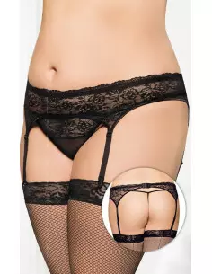 Garterbelt 3305 - Plus Size - black XL Harisnyák - Harisnyatartók Softline