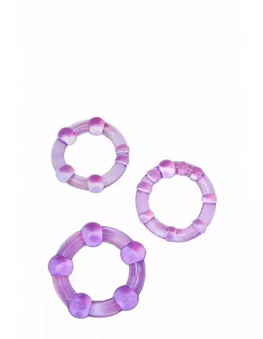 Stay Hard Beaded Purple Péniszgyűrű Péniszgyűrűk - Mandzsetták Blush
