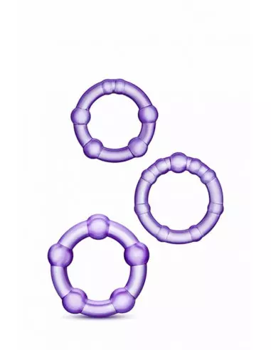 Stay Hard Beaded Purple Péniszgyűrű Péniszgyűrűk - Mandzsetták Blush
